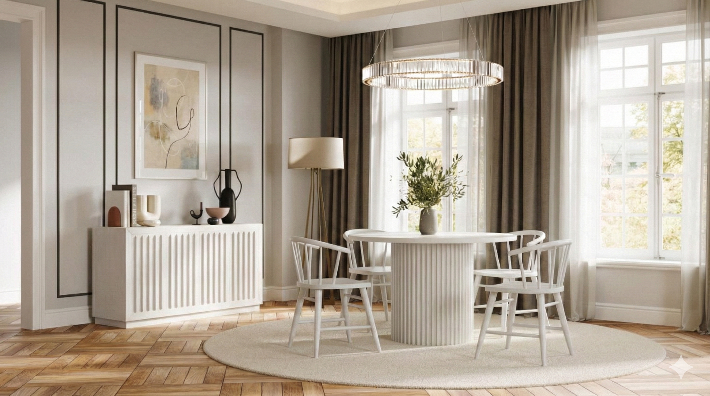 Auden Dining Table W/ Fitz Chair