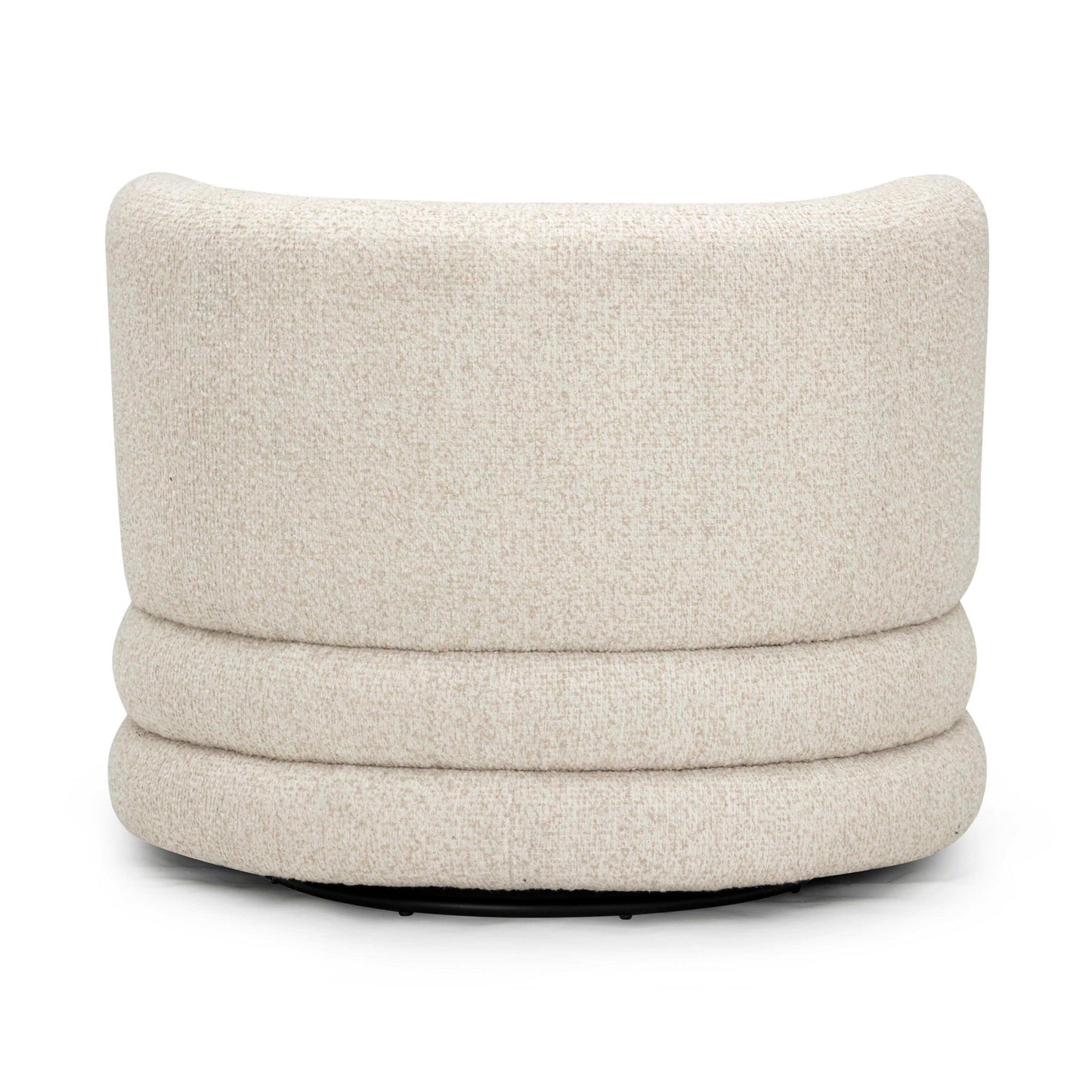 Astor - Heavy Boucle Swivel Hotel Lounge Chair - Cream
