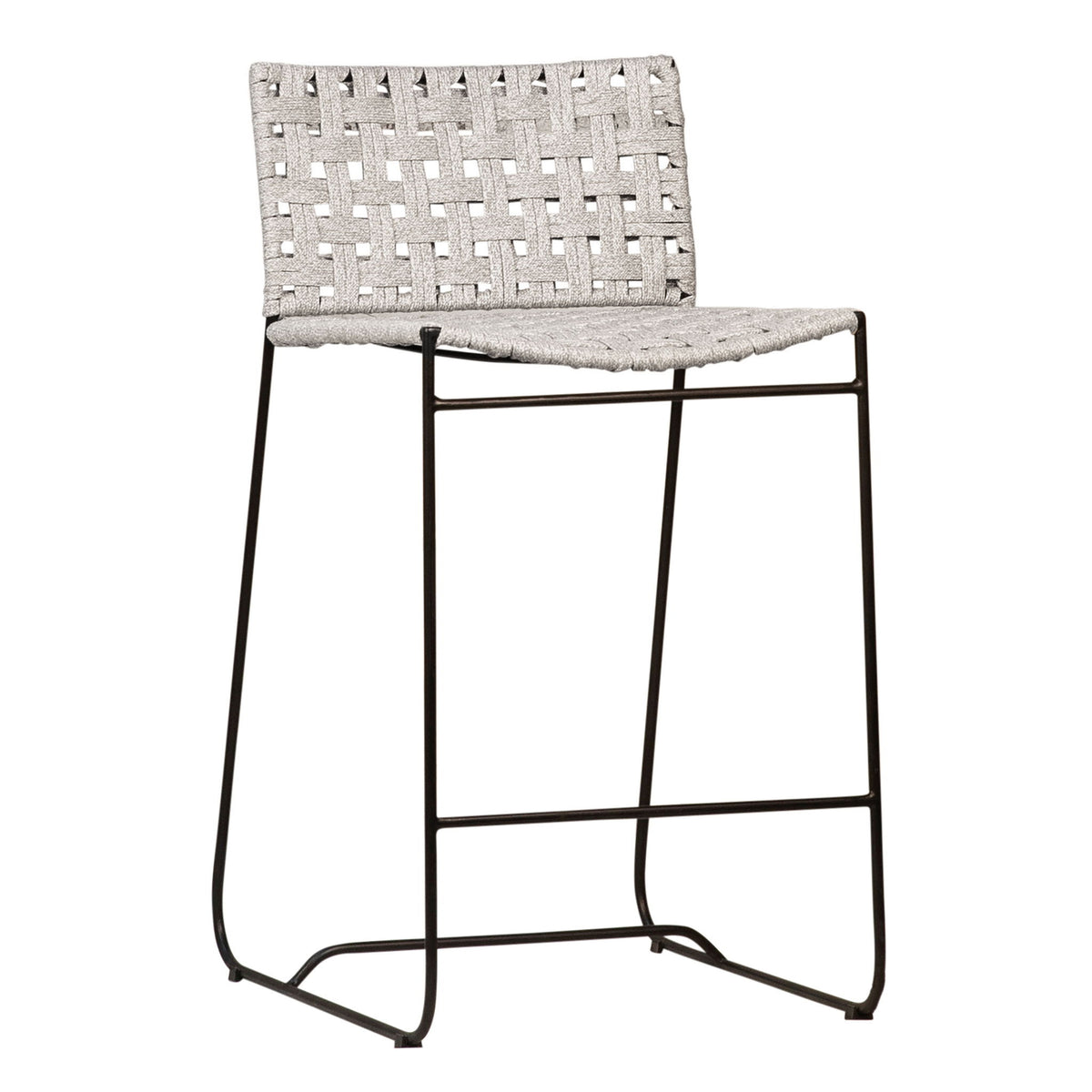 Ezra - Outdoor Counter Stool - Gray With Black