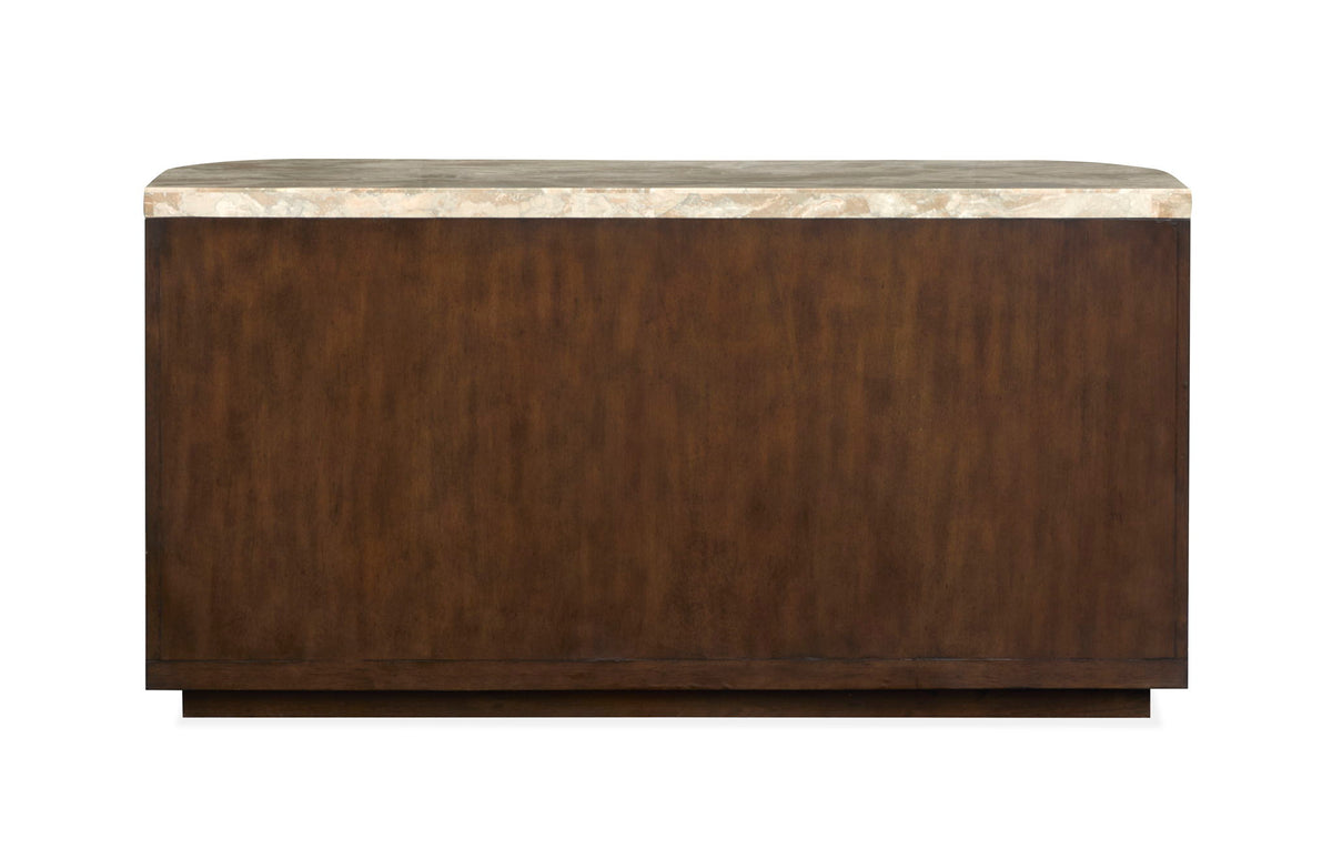 McPherson - Demilune Sofa Table - Burnt Umber