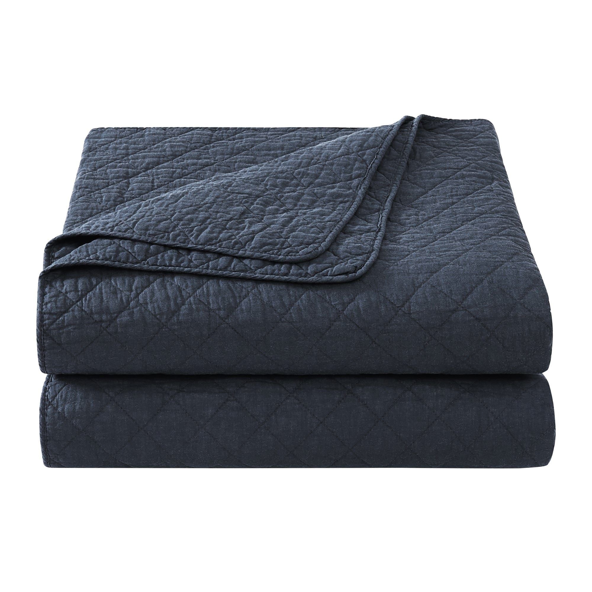 Cotton Comfort - King Quilt Set (Set of 3) - Navy
