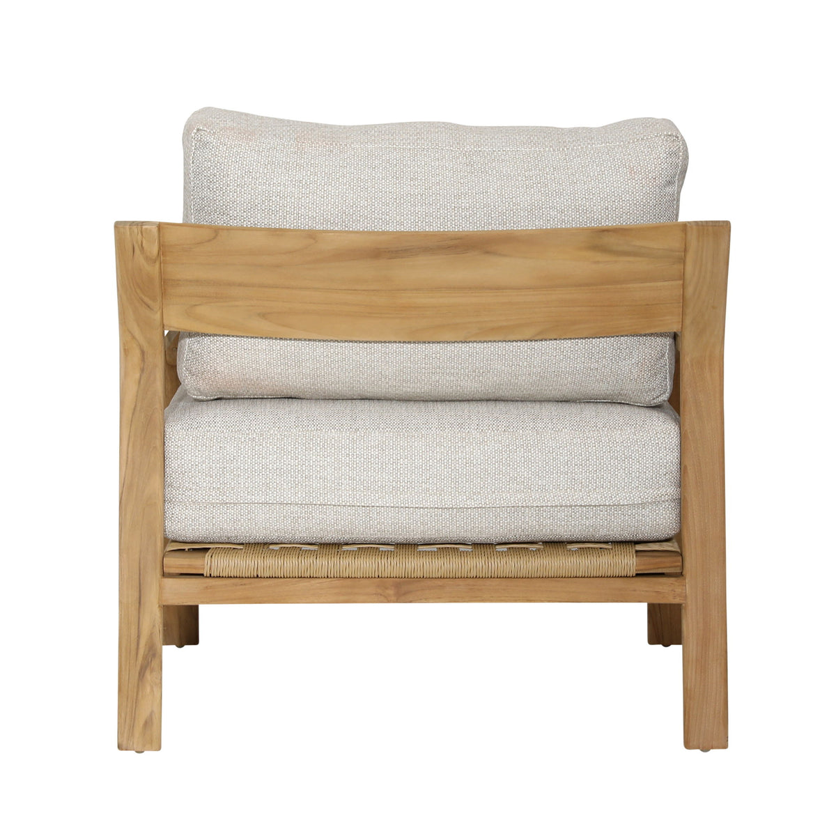 Lexy - Outdoor Occasional Chair - Fairfax Taupe And Natural Teak