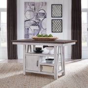 Farmhouse - Gathering Table - Two Tone White / Wood Tone
