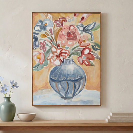 Gardener - Framed Painting - Natural