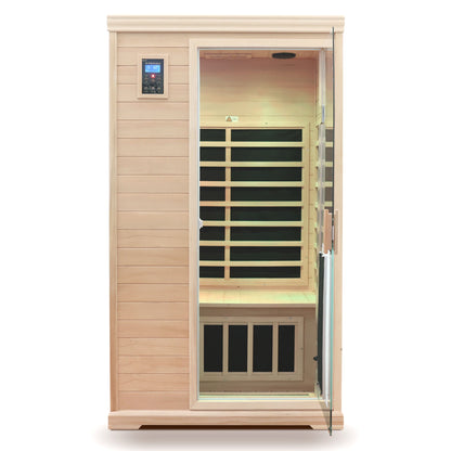 2 Person Far Infrared Hemlock Indoor Sauna Room - Natural