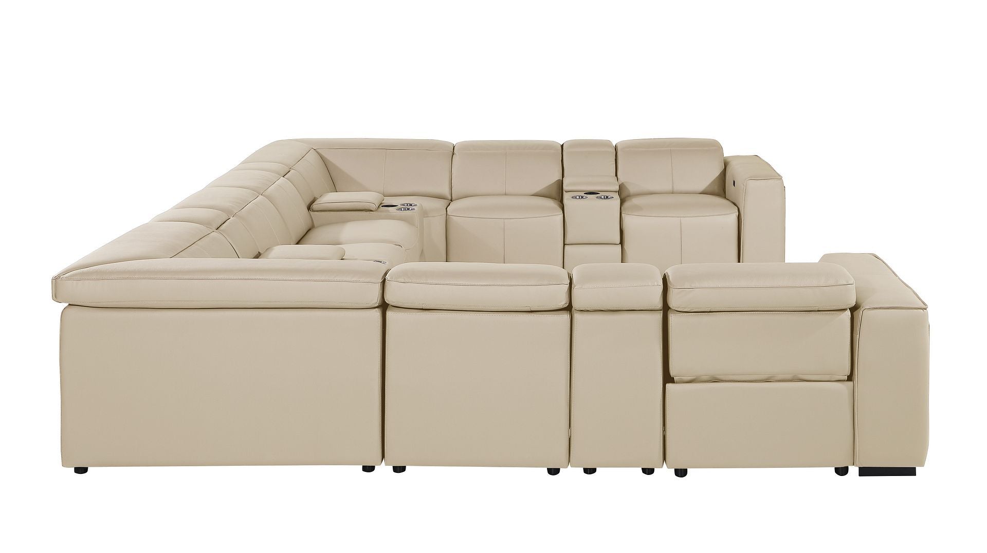 1224 - 12-Piece U-Shaped Sectional Sofa In With 4 Power Recliners & Power Headrests