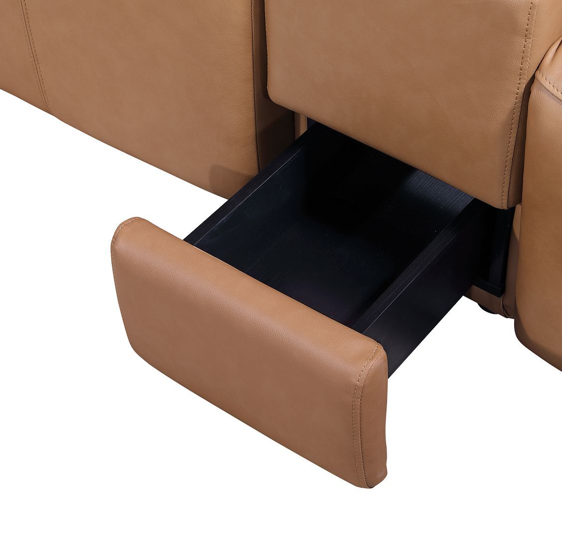 1224 - 6-Piece L-Shaped Sectional Sofa In With 3 Power Recliners & Power Headrests