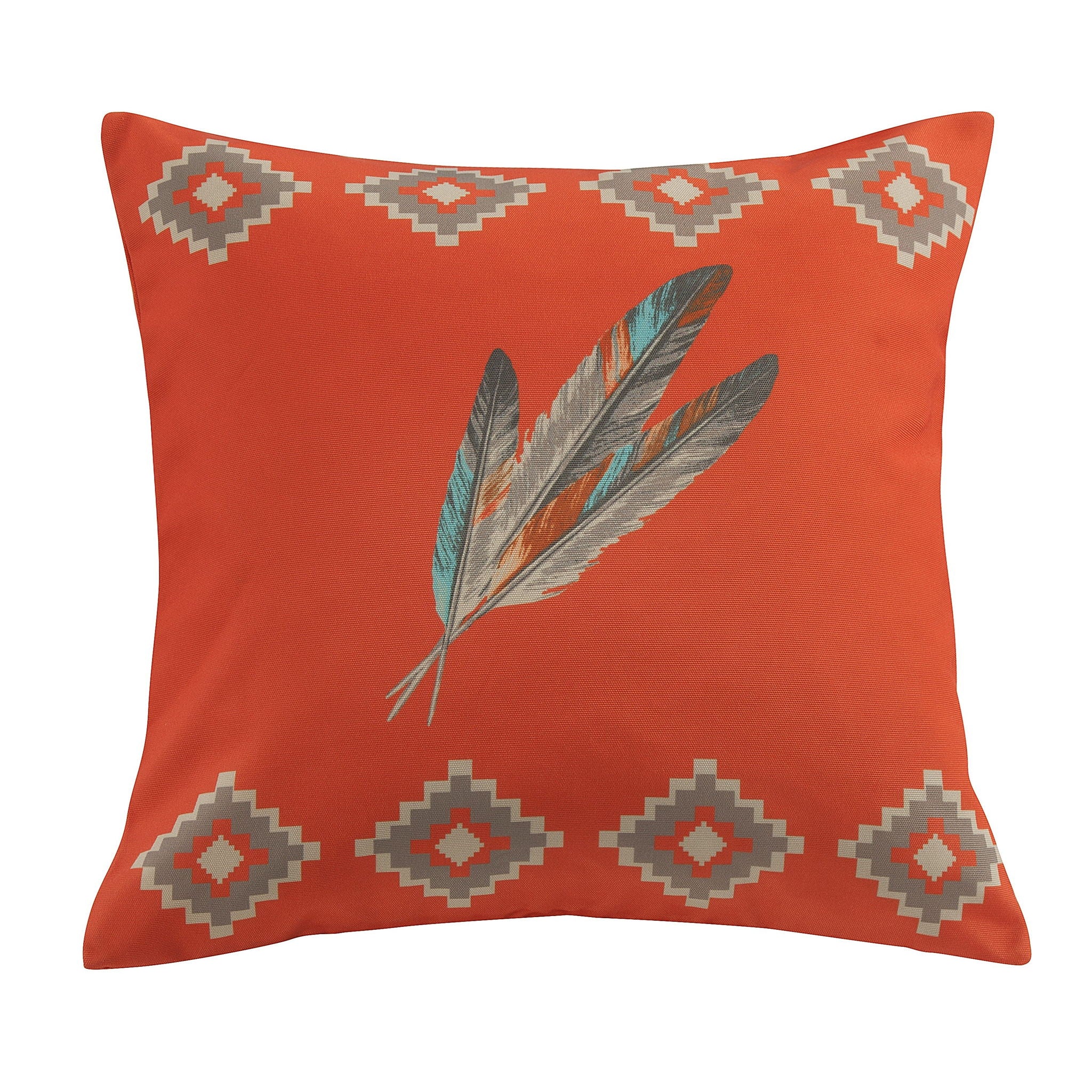 Outdoor Pillow - Feather Indoor/Outdoor Pillow - Orange