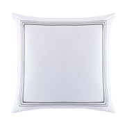 Border Embroidery - Euro Sham - Gray