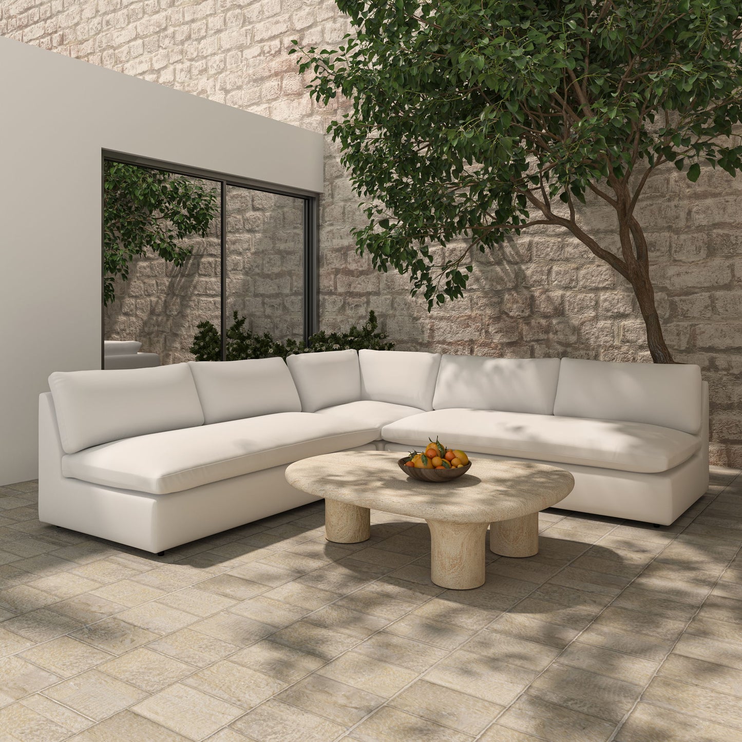 Miles - 5 Piece Outdoor Modular - White