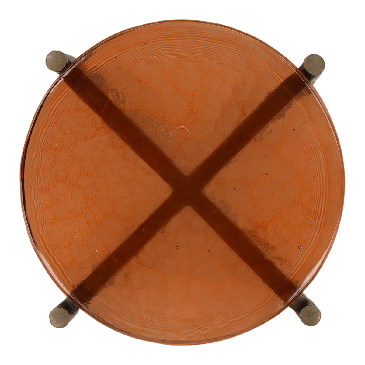 Jovanna - Side Table - Rust And Antique Brass