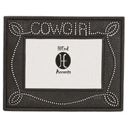 Picture Frame - 4" x 6" Cowgirl Studded Chocolate Picture Frame  - Brown