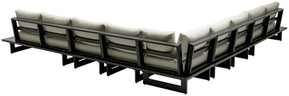 Maldives - 7 Piece Water Resistant Outdoor Patio Modular Sectional With Gray Base