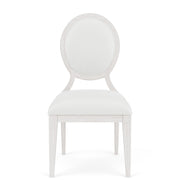 Hepburn - Oval Back Upholstered Side Chair (Set of 2) - White