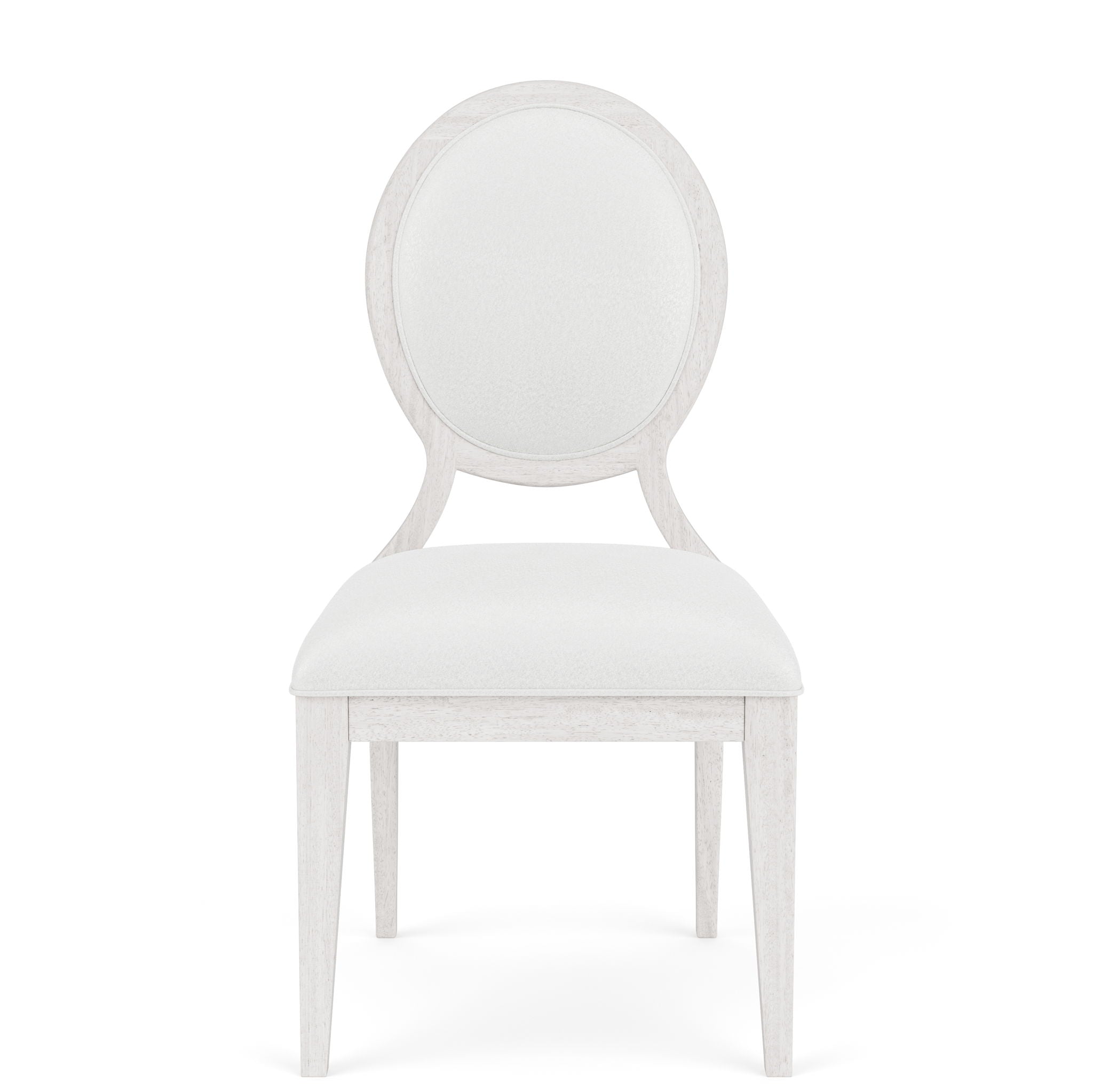 Hepburn - Oval Back Upholstered Side Chair (Set of 2) - White