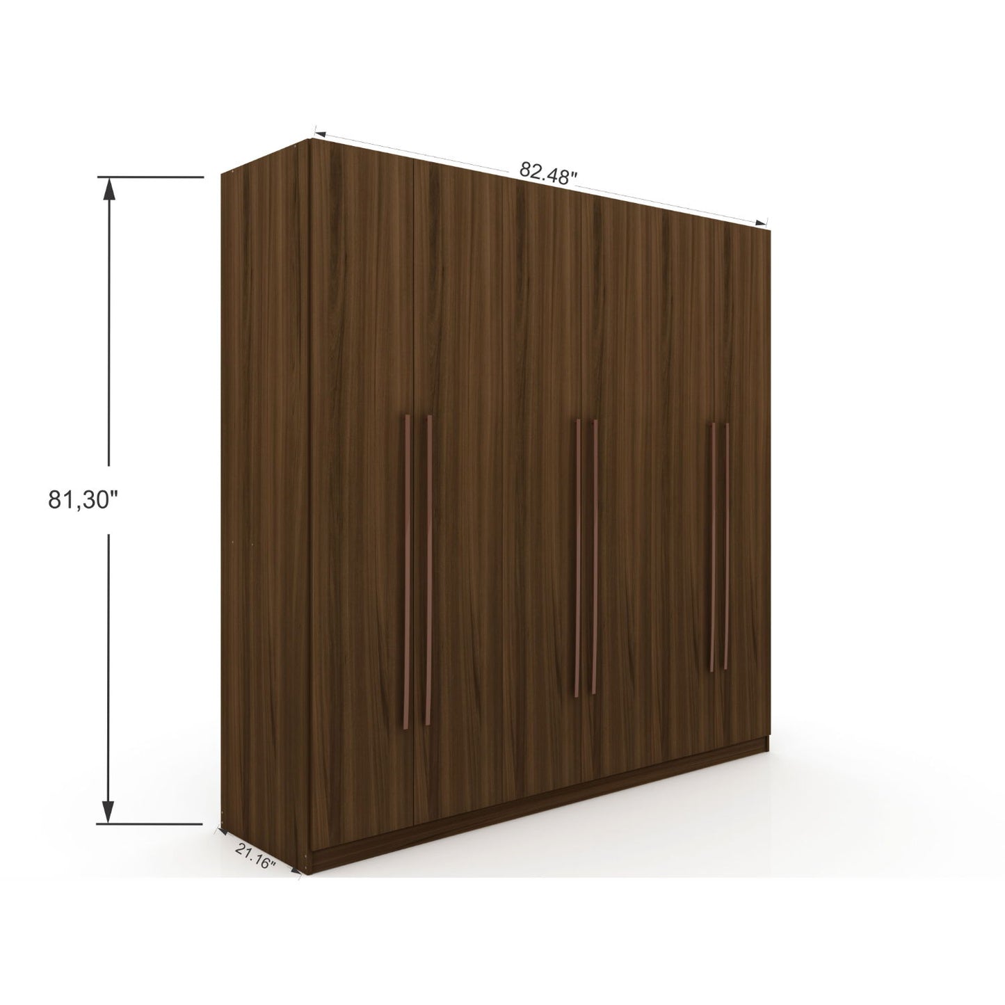 Gramercy - Free Standing Wardrobe Closet With Drawers And Shelves