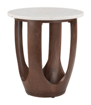 Vaan - Side Table - White / Walnut