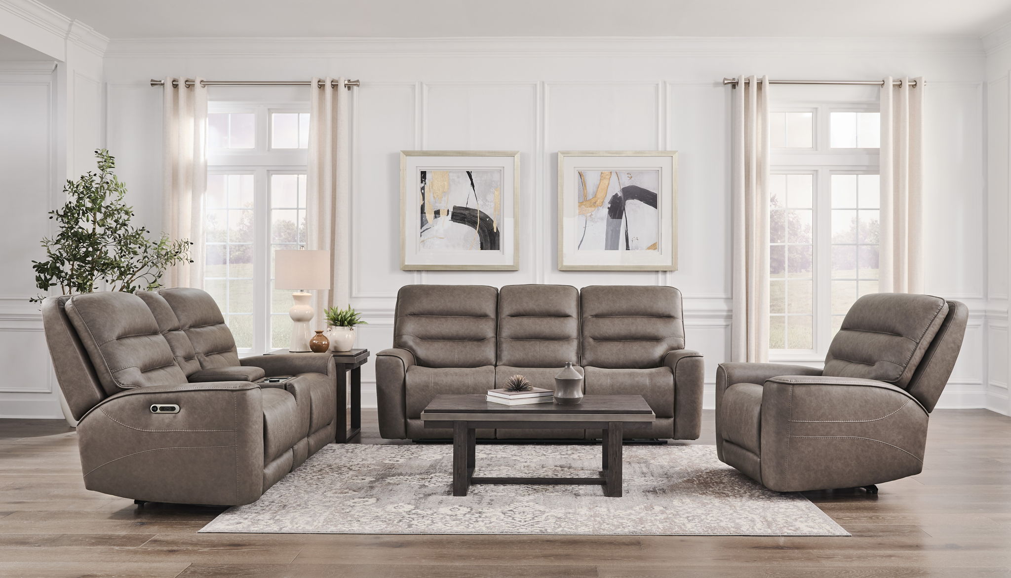 Lawson - Zero Gravity Power Recliner (Set of 2) - Sydney Brunette