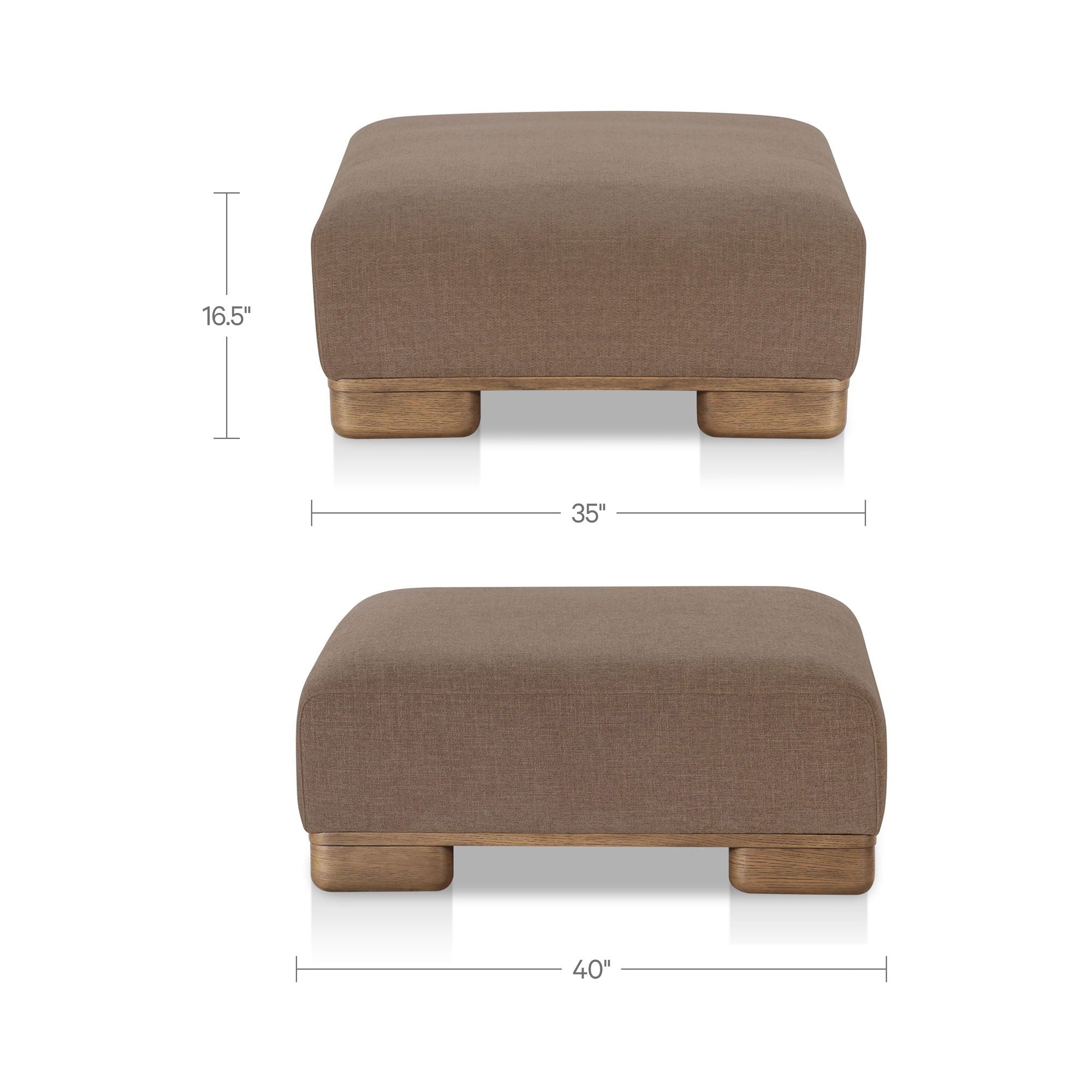 June - Ottoman - Dark Brown