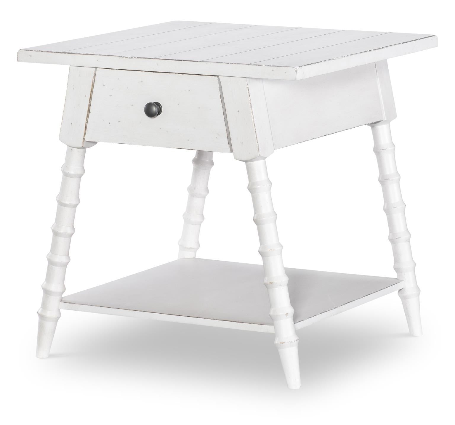 Vintage Market - Splayed Bobbin Leg 1 Drawer End Table