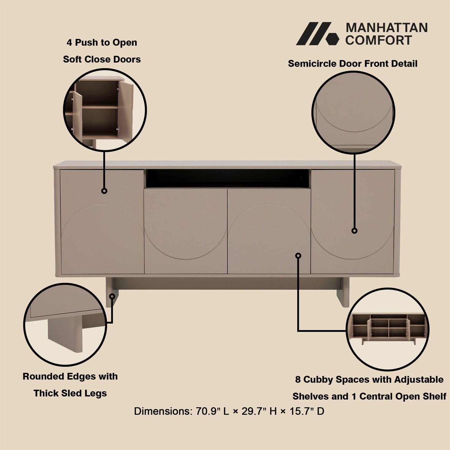 Ella - Sideboard With Adjustable Shelves