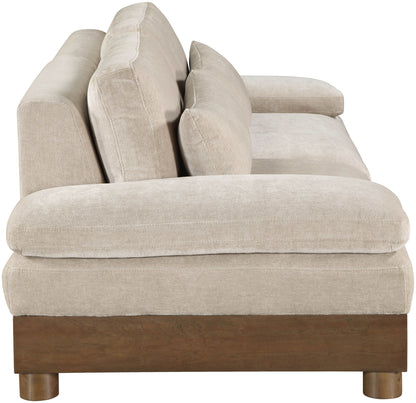 Turin - Chenille Fabric Upholstered Modular Sectional - Taupe