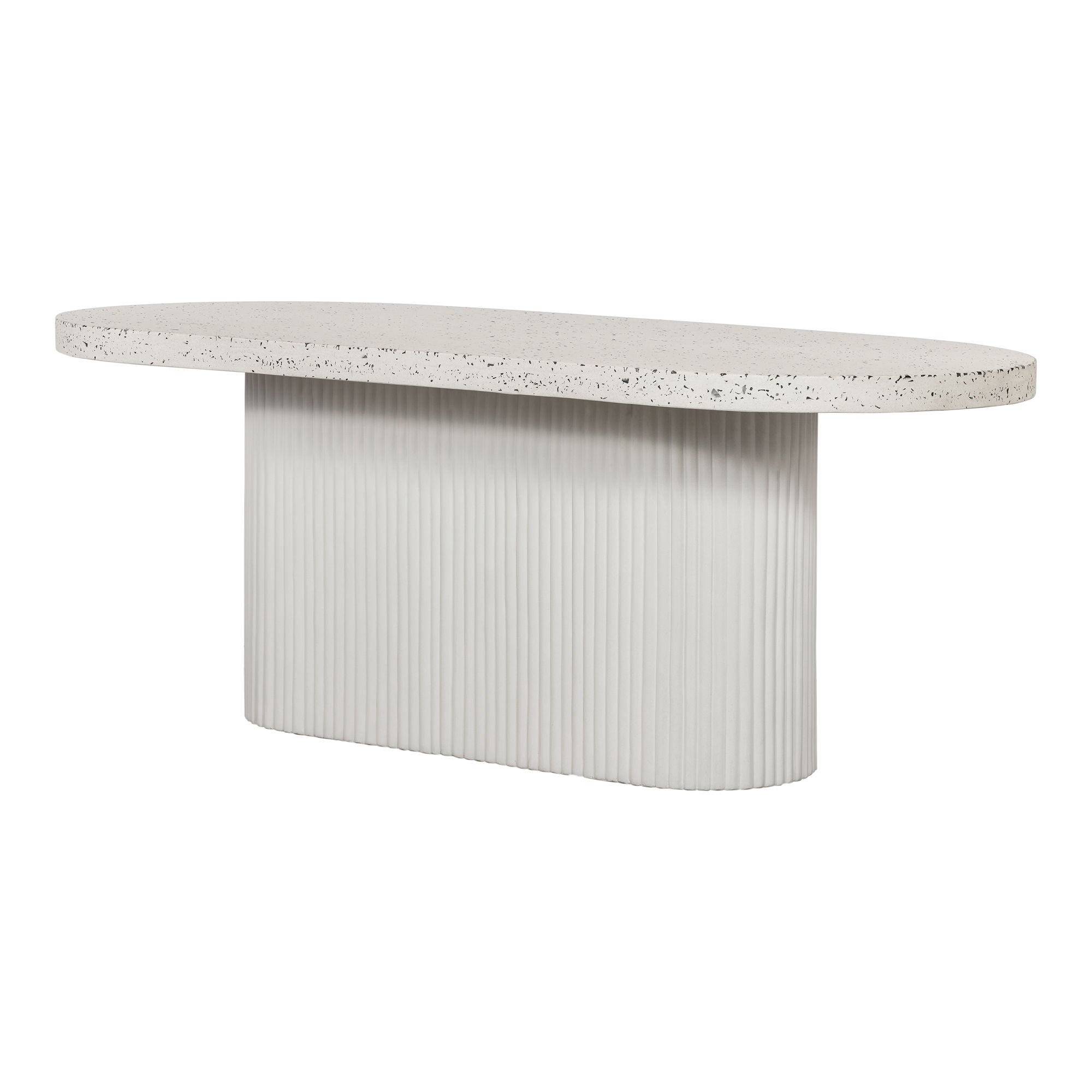 Lyon - Outdoor Cement Dining Table - Pearl Silver