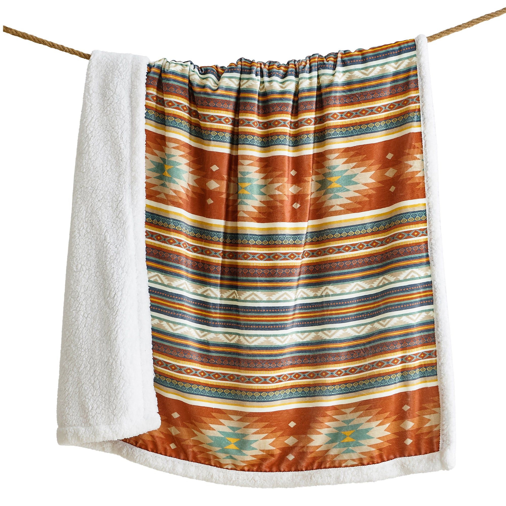 Campfire - Del Sol Campfire Sherpa Throw - Multi Color