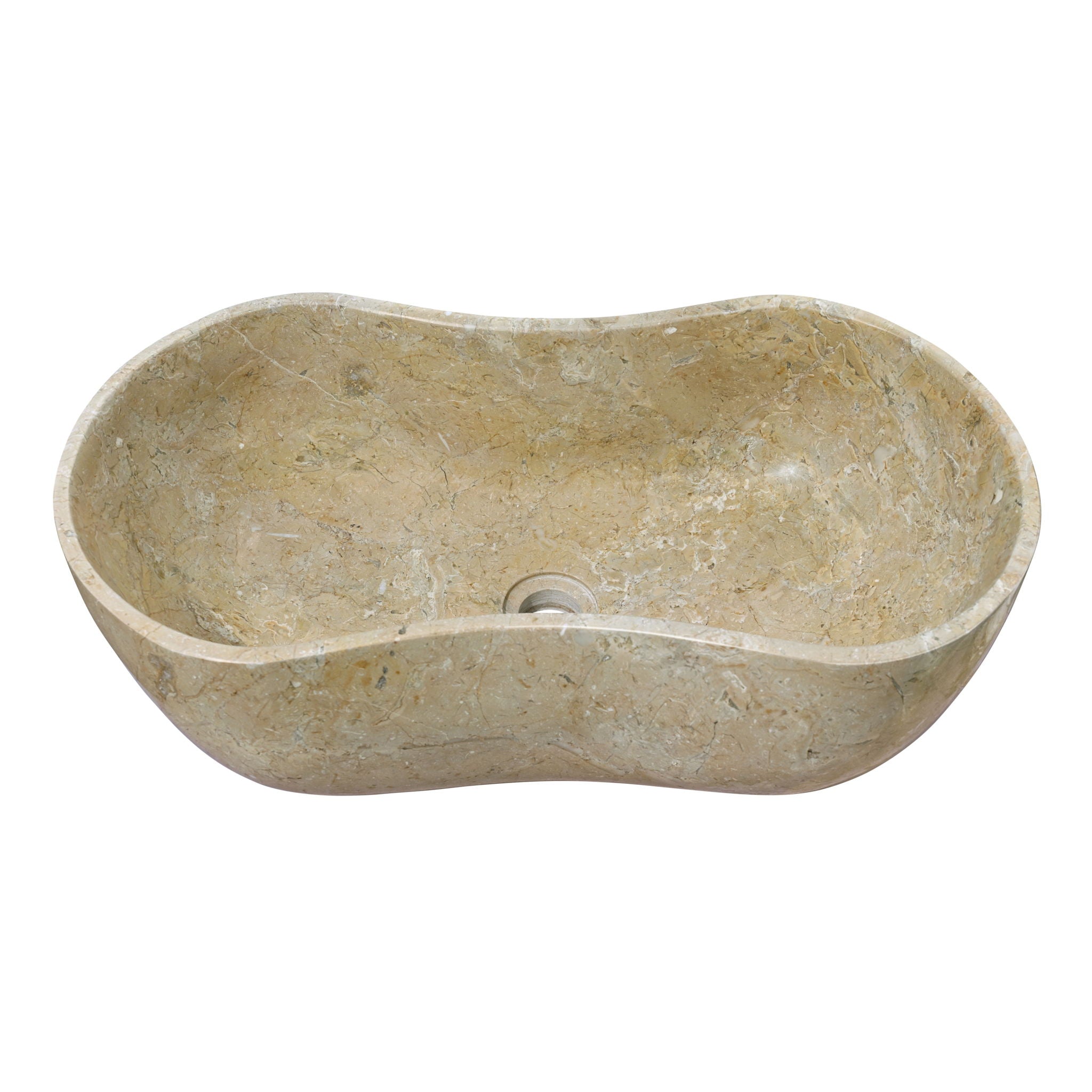 Bathroom Vessel Sink With Wavy Design