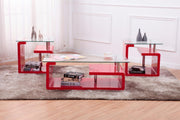 T306 - Coffee Table & 2 End Tables - Red