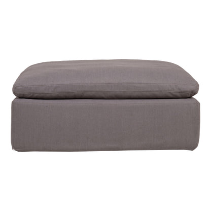 Clay - Livesmart Fabric Ottoman - Light Gray