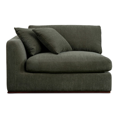Rue - Left Arm Facing Chair - Deep Green