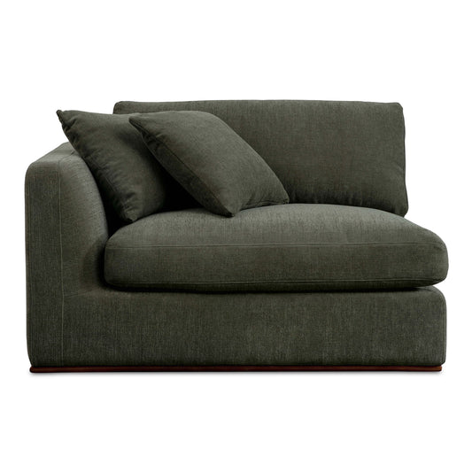 Rue - Left Arm Facing Chair - Deep Green