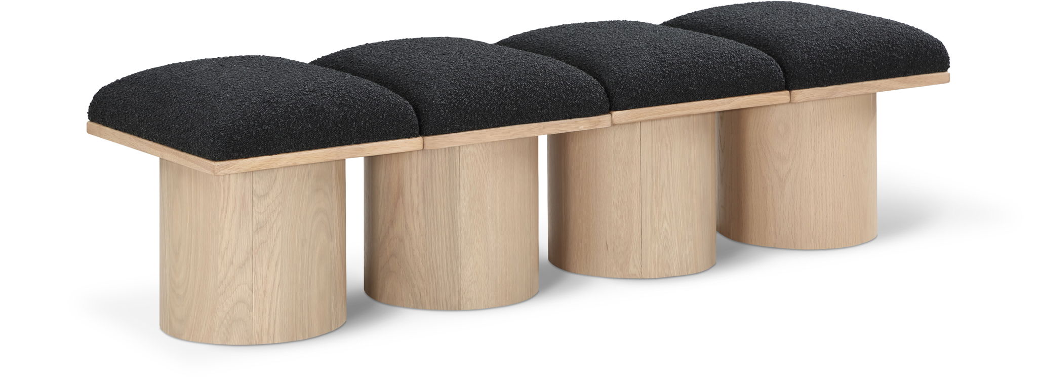 Pavilion - 4 Piece Modular Bench With Natural Base