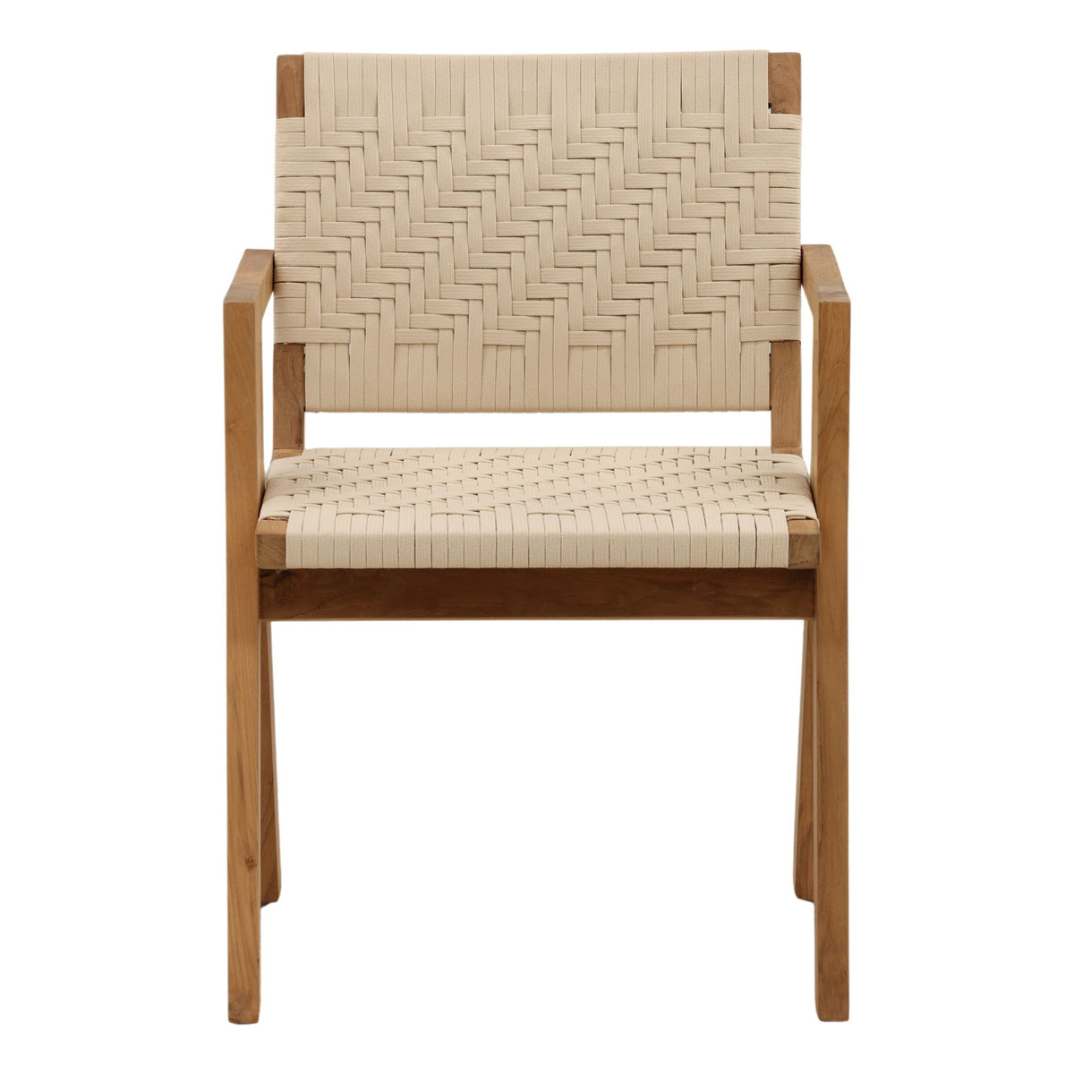 Mesa - Outdoor Dining Chair - Cream And Natural