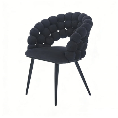 Modern Chair With Tube Legs, Soft Cushions And Comfortable Backrest