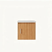 20" Floating Bathroom Vanity Combo With Sink, Soft Close Doors, Wall Mounted Solid Cabinet - Golden Oak