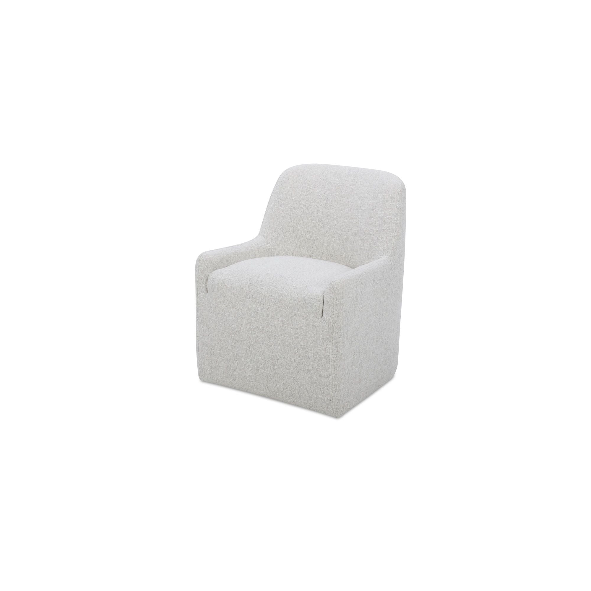 Maisie - Rolling Dining Chair - Flecked Oat / Beige