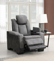 U77 - Power Reclining With Power Headrest, Storage Arms / USB And Wireless Charger Chair - Slate