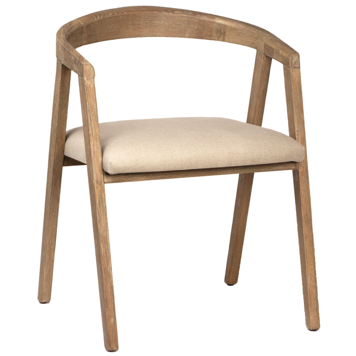Jensen - Dining Chair - Antique Wood And Beige