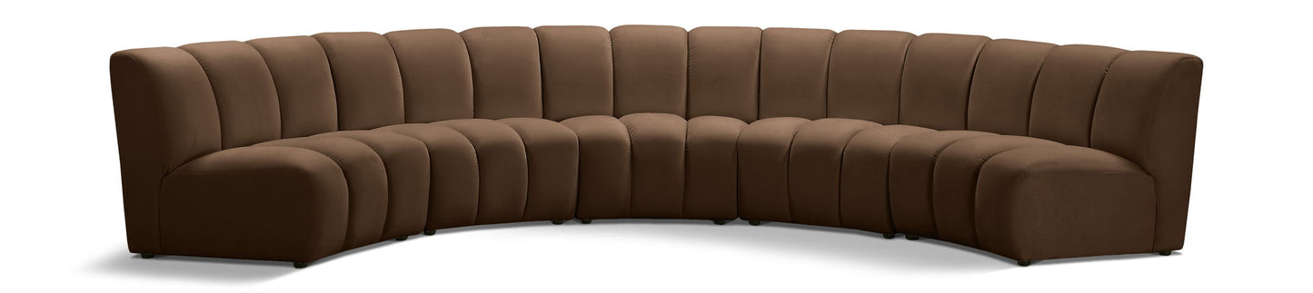 Infinity - 5 Piece Velvet Modular Sectional