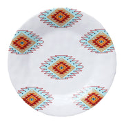 Southwest Melamine - Salad Plate (Set of 4) - White / Orange / Red