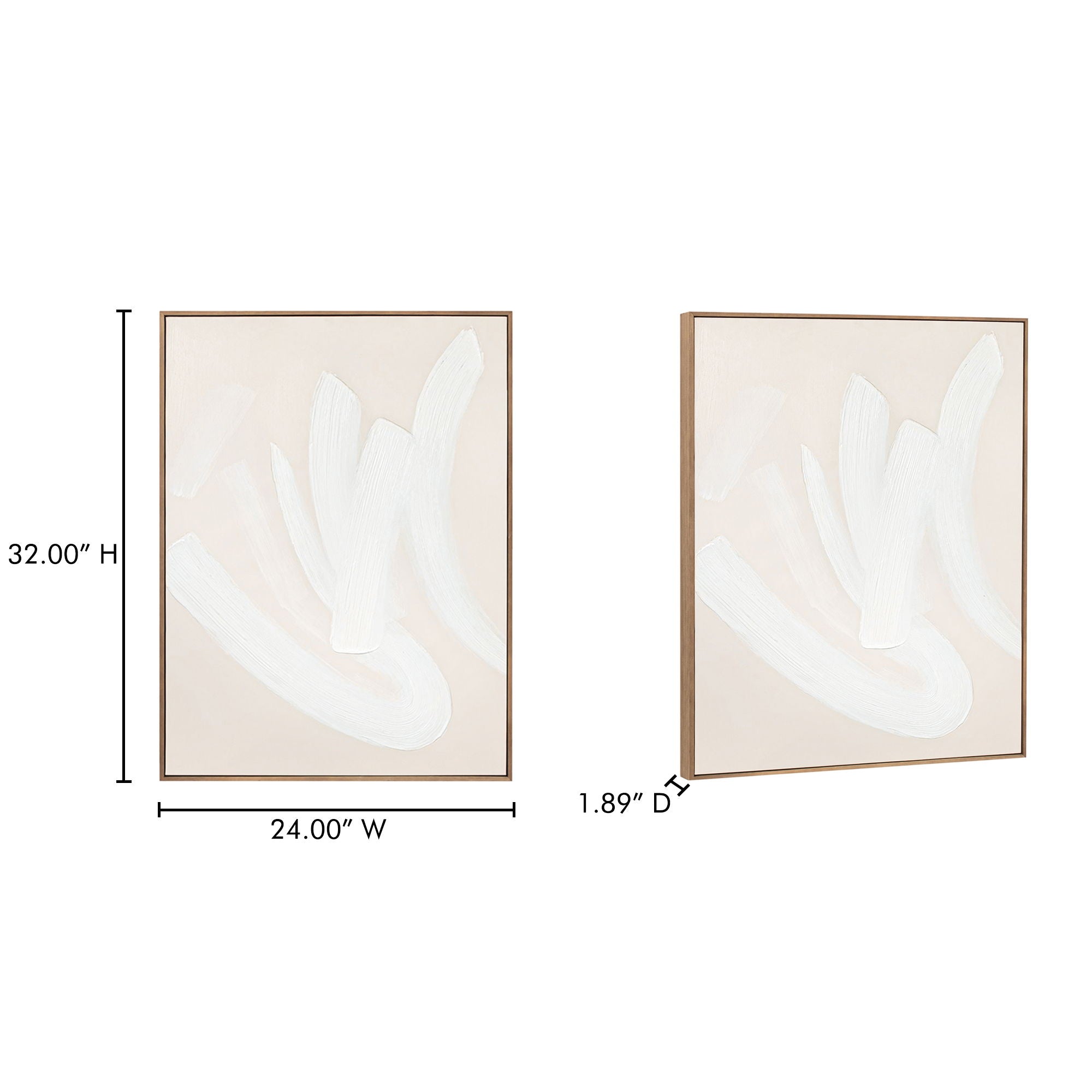 Chorus - Framed Painting - Beige