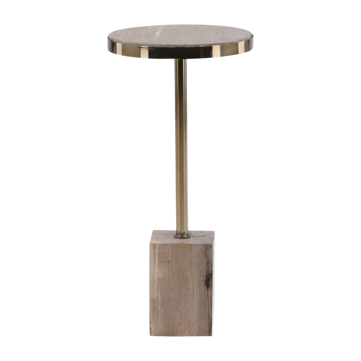Inara - Side Table - Natural And Brass