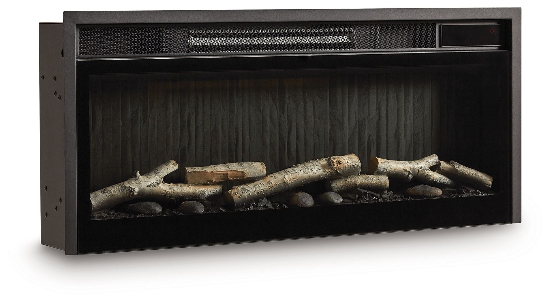 Entertainment Accessories Fireplace Insert With Faux Birch Log Set - Thumbnail 2