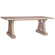 Paredes - Rectangle Dining Table 82" - Light Warm Wash With Water