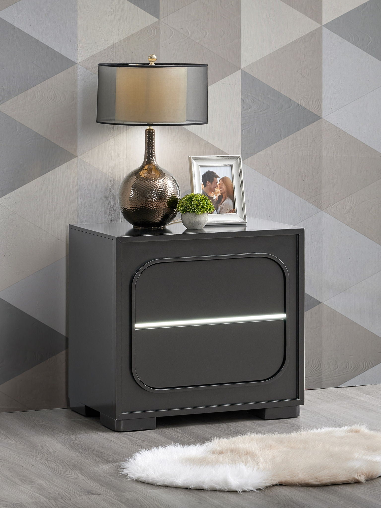 Wave - Nightstand - Wenge