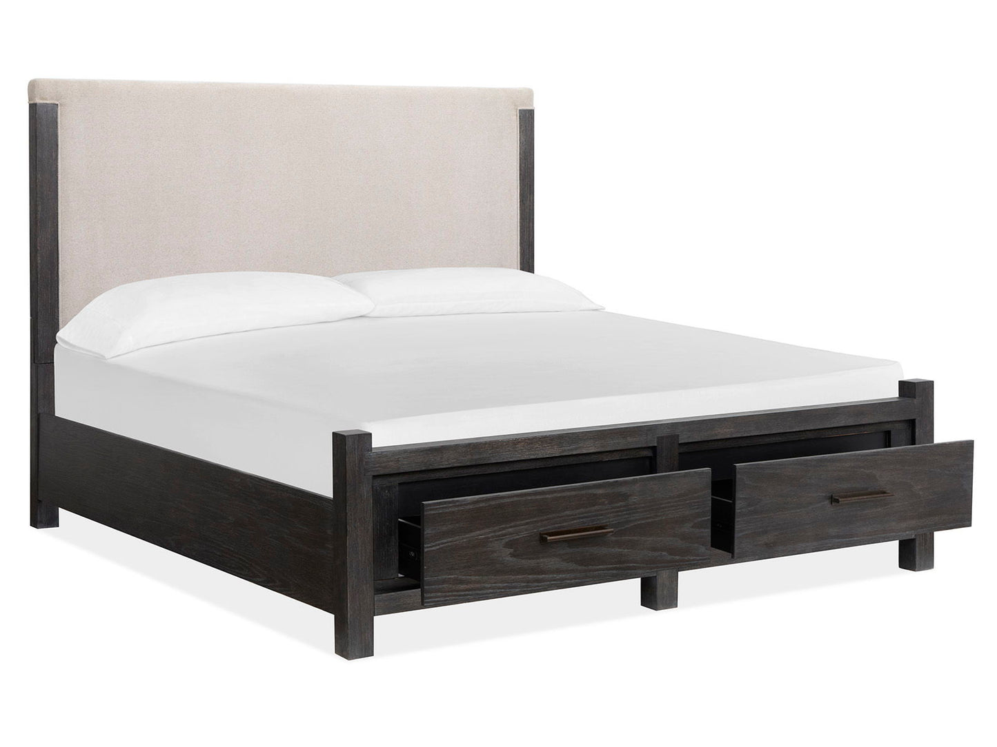 Plum Creek - Upholstered Panel Storage Bed