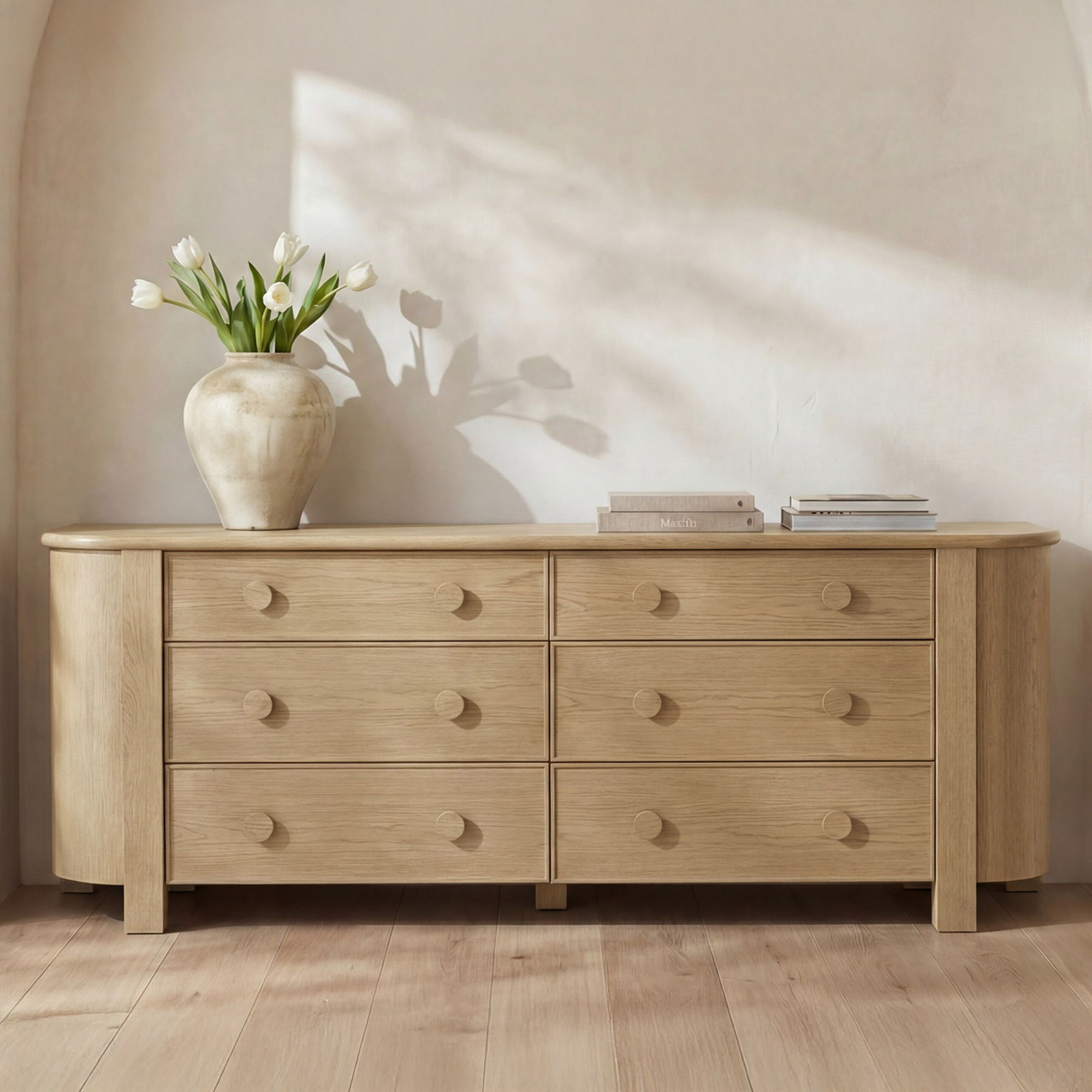 Loren - 6 Drawer Dresser - Natural