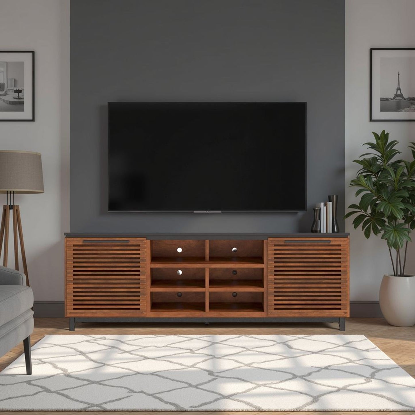 Cable Management TV Stand Console